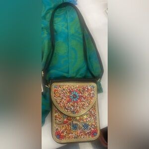 Embellished Multicolor Crossbody Bag